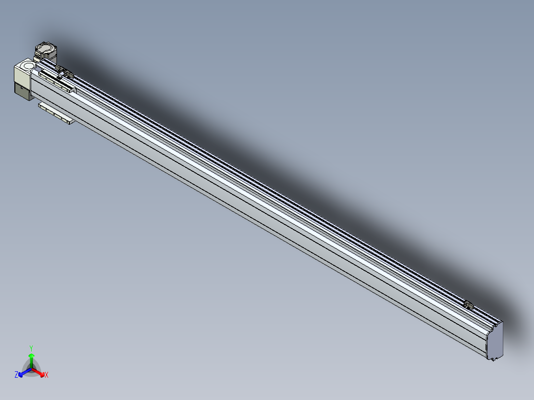 同步带滑台-半封闭B13H-L45-S1800-LD-P40-D3主视图