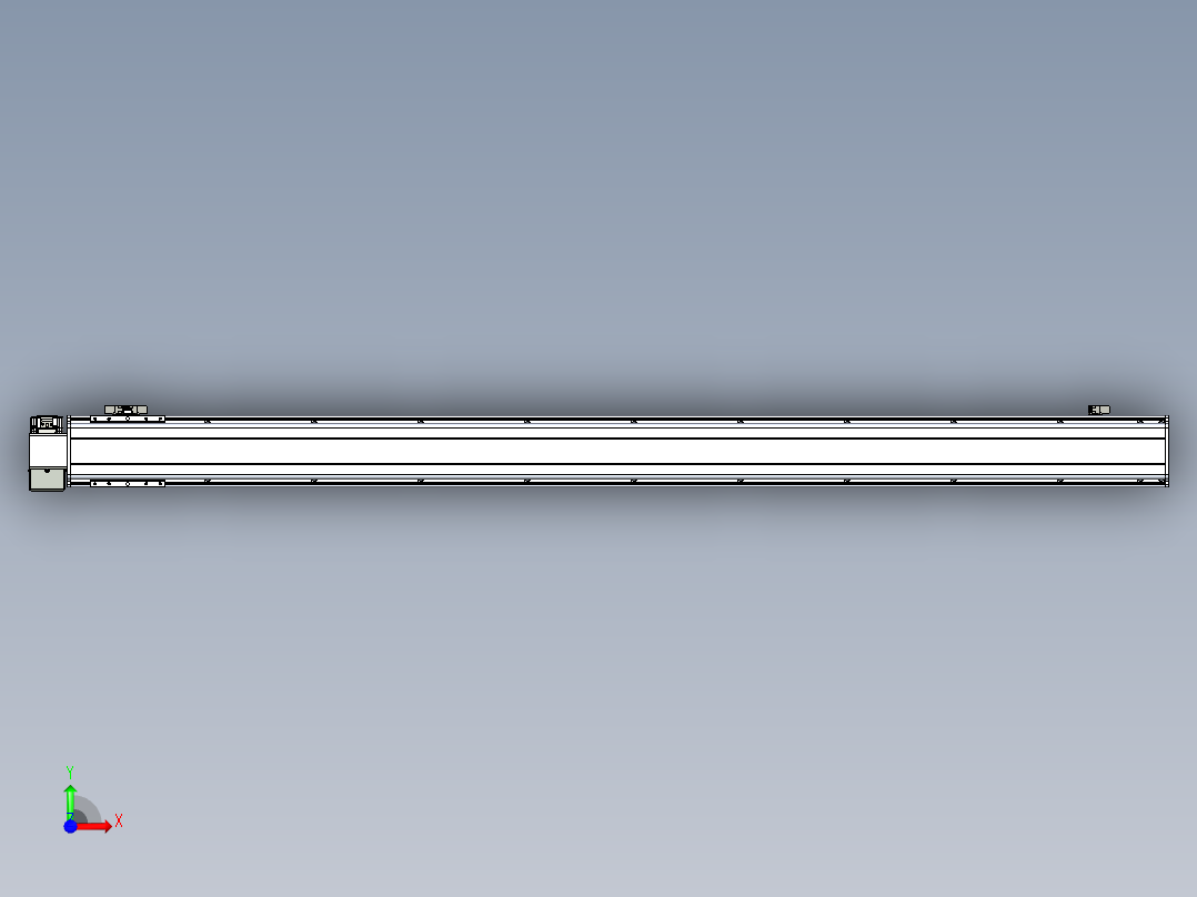 同步带滑台-半封闭B13H-L45-S1800-LD-P40-D3前视图