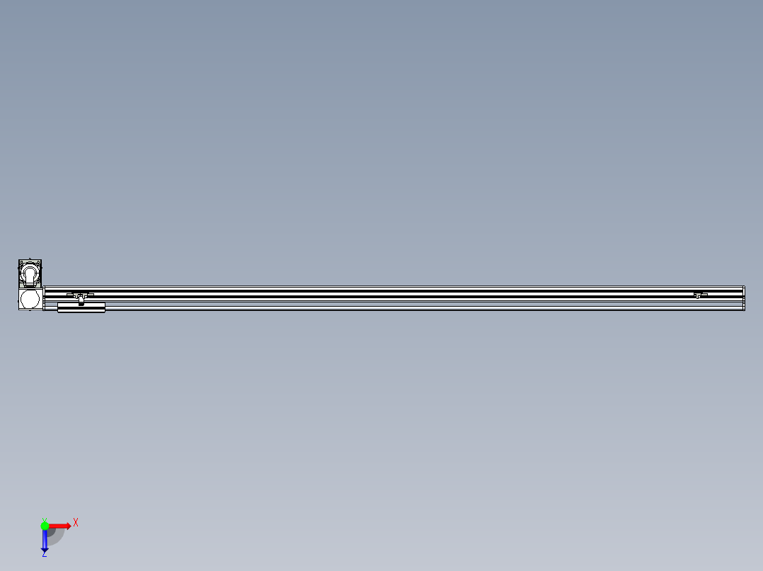 同步带滑台-半封闭B13H-L45-S1800-LD-P40-D3俯视图