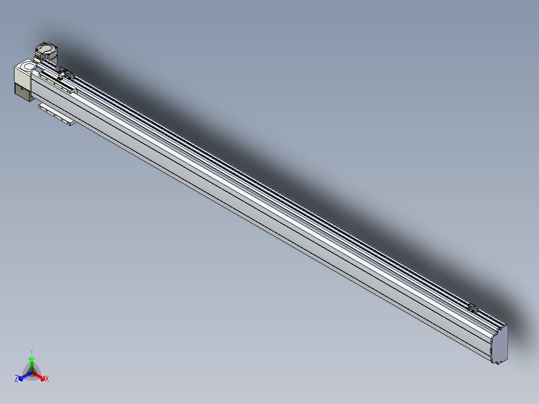 同步带滑台-半封闭B13H-L45-S1800-LD-P40-D3正等轴测图