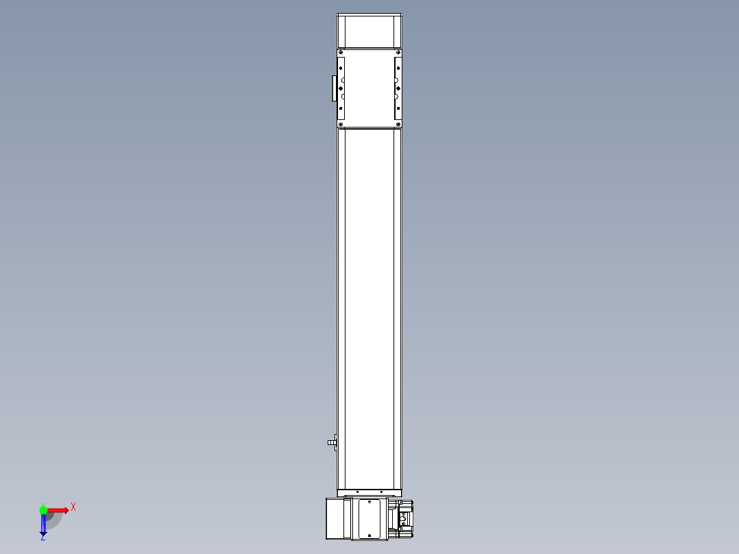 同步带全封闭直线模组TPA-HCB-105D-90-L550-LP-Y-P20-N3俯视图