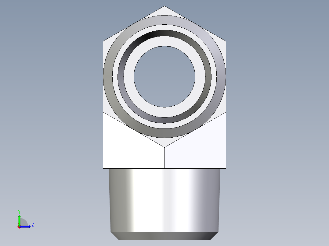 卡套式工业通用硬管接头EO_Male_stud_run_tee_TE16SR71X左视图