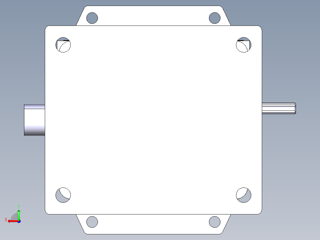 girbox二级斜齿轮箱后视图