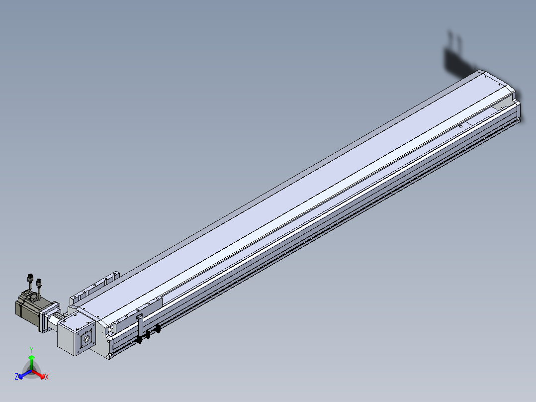 东锦同步带传动-直线滑台模组DH210B-L150-S1500-BL-P750W-C3主视图