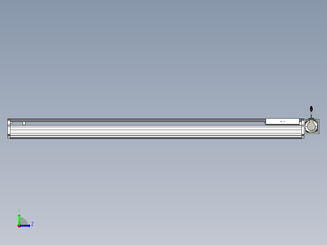 东锦同步带传动-直线滑台模组DH210B-L150-S1500-BL-P750W-C3左视图