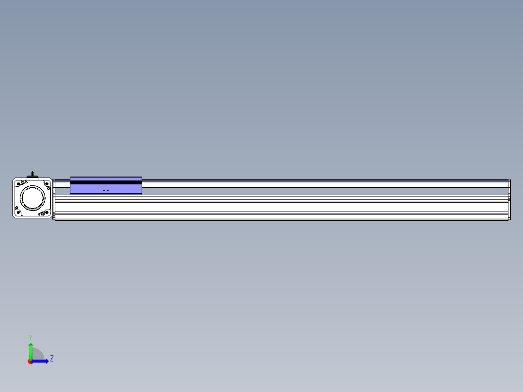 同步带滑台-半封闭B17-L100-S750-L-P75-D3-N3左视图