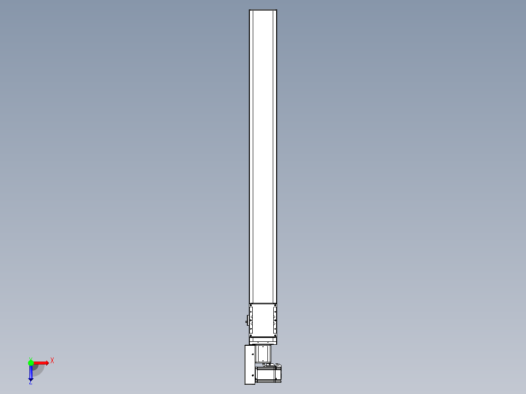 同步带全封闭直线模组TPA-HCB-105D-90-L1050-ML-Y-P20-N3俯视图