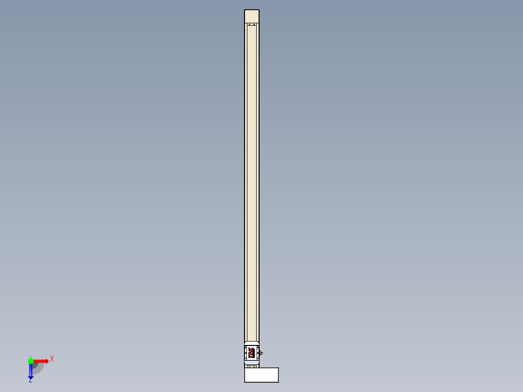 同步带全封闭直线模组TPA-HCB-65S-90-L1350-MR-C-P10-N3俯视图