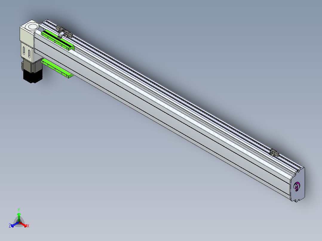 同步带滑台-半封闭B13-L90-S1050-L-P40-D3主视图
