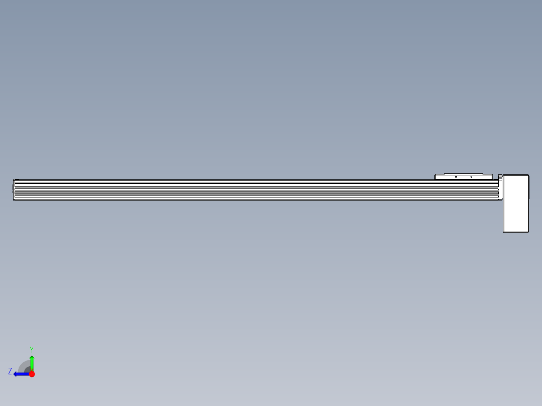 同步带全封闭直线模组TPA-HCB-110D-90-L1050-LP-Y-P40-N3右视图