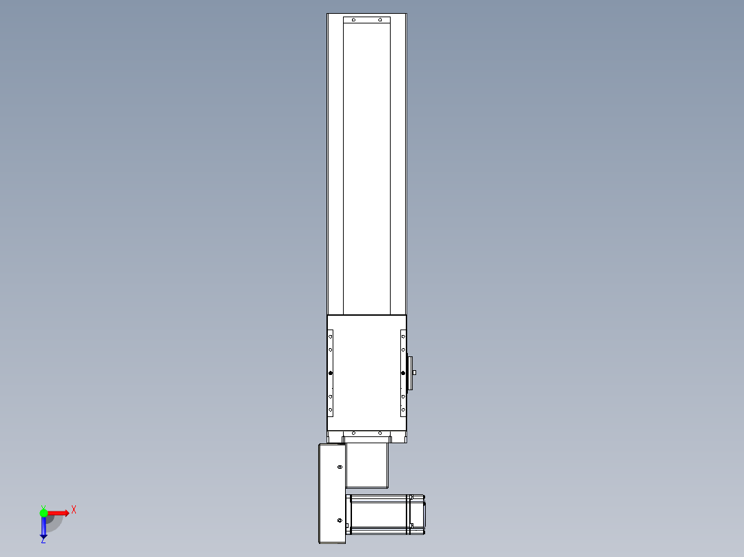 同步带全封闭直线模组TPA-HCB-120D-90-L400-ML-C-P40-N3俯视图