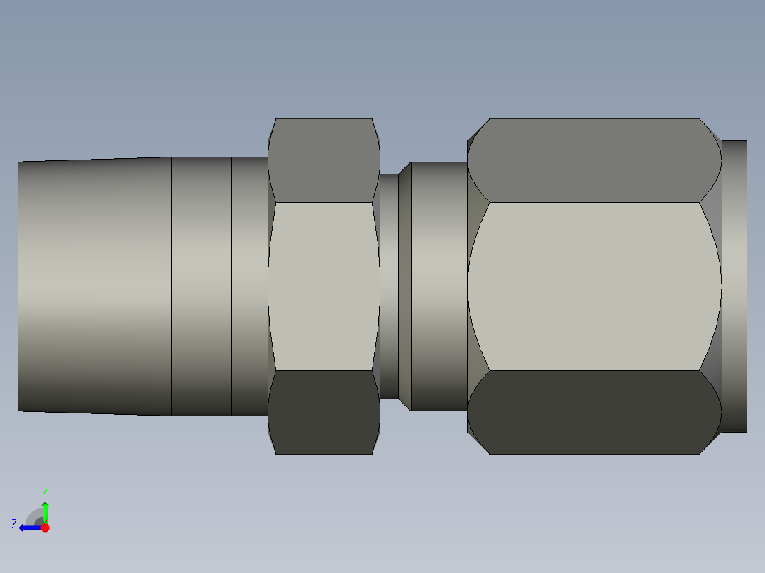 卡套式工业通用硬管接头8-8_fbu-s右视图