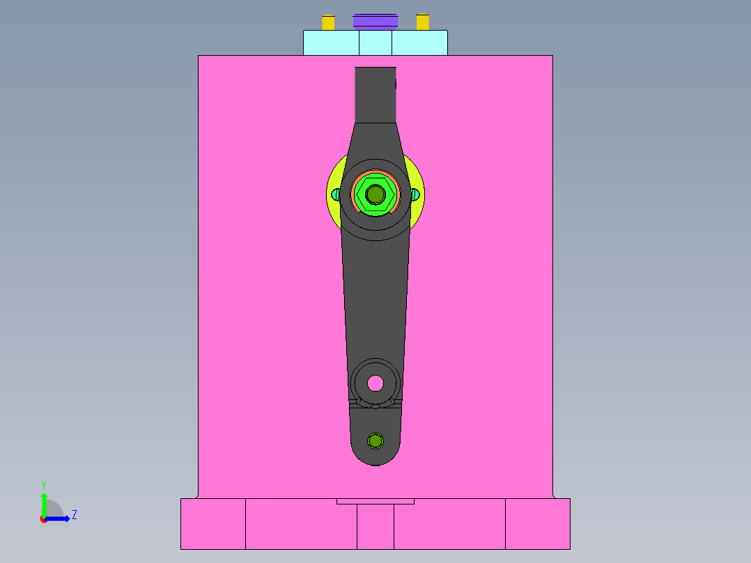 CA1340自动车床杠杆一加工工艺及钻φ8孔夹具设计【含三维SolidWorks和爆炸图】左视图