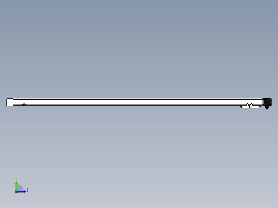 Toyo东佑达直线模组-M65M-X78-1800-L-M40-C4左视图