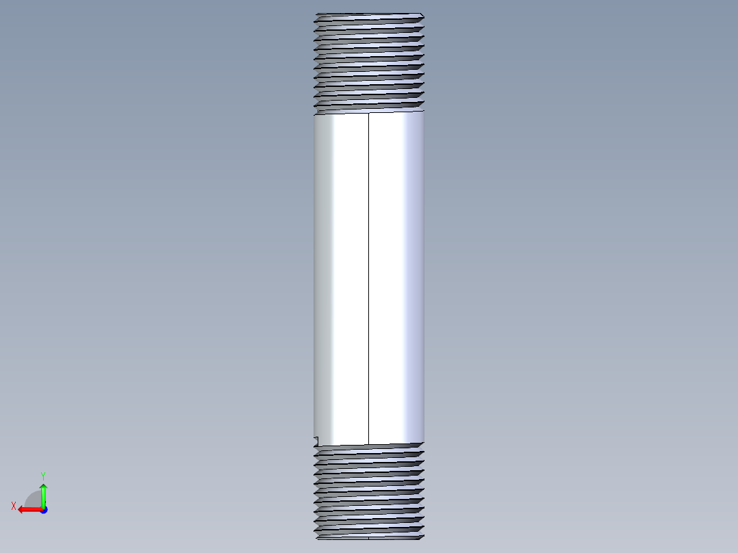 CPVC管件33-Sch80_Nipple_MPTxMPT_9861-082_0.5in x 4in后视图