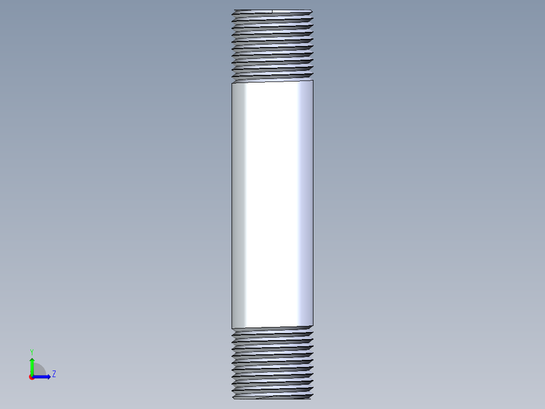 CPVC管件33-Sch80_Nipple_MPTxMPT_9861-082_0.5in x 4in左视图