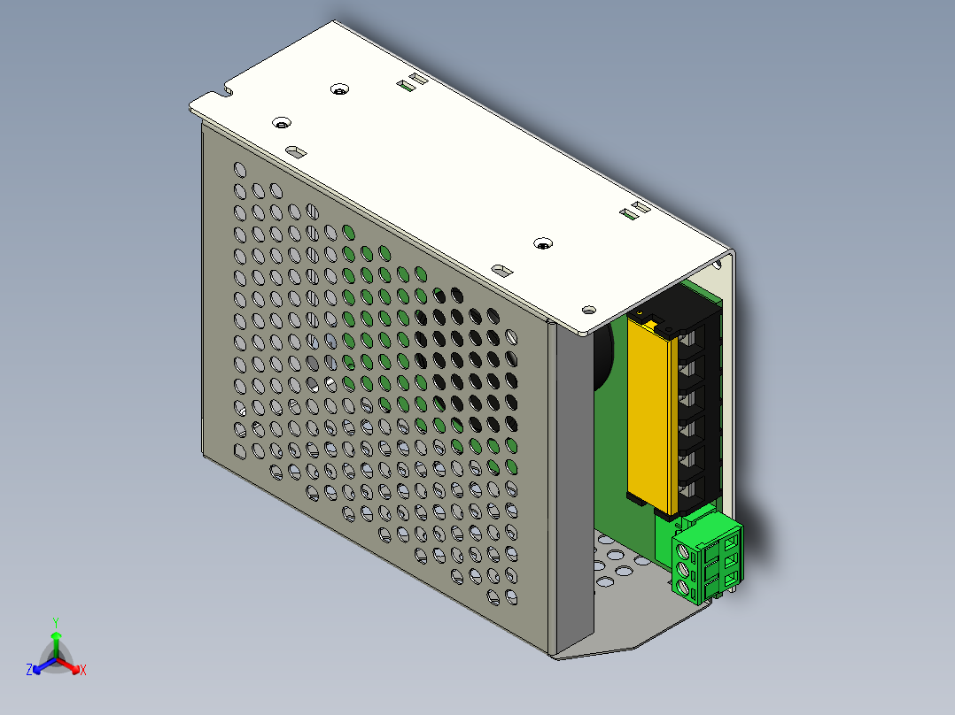 110-220V交流至0-100V直流可调电源500W数控主轴电源正等轴测图