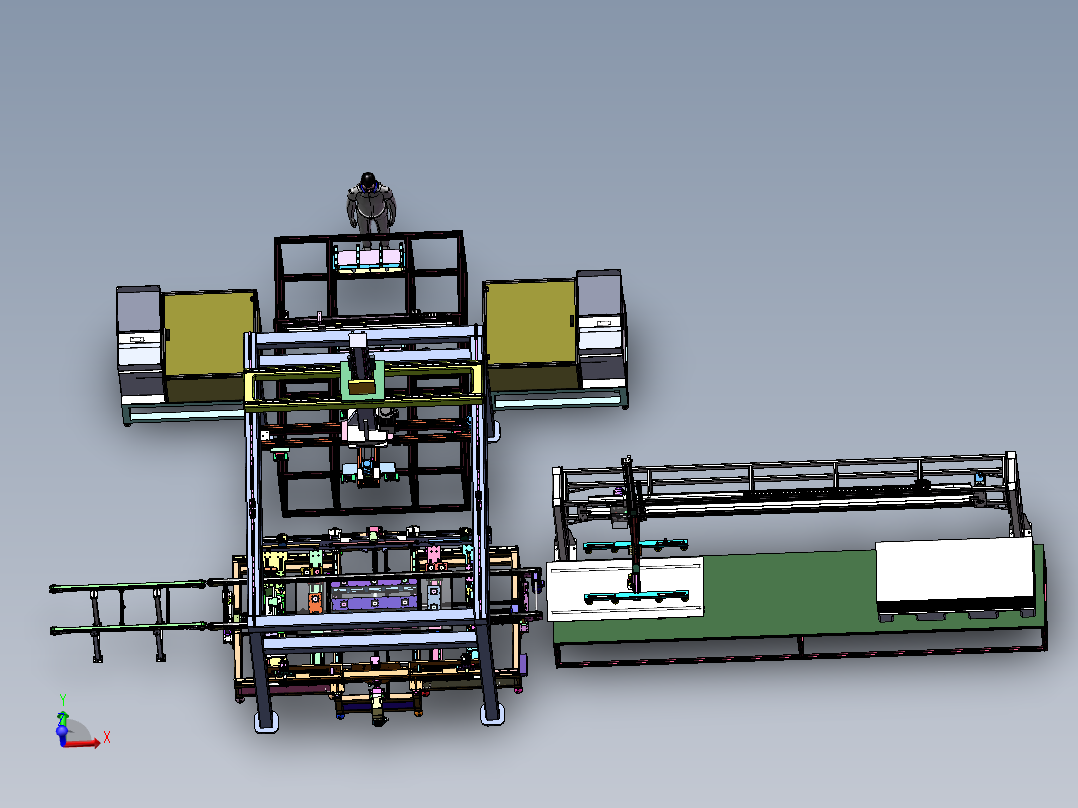 试衣镜组装设备主视图