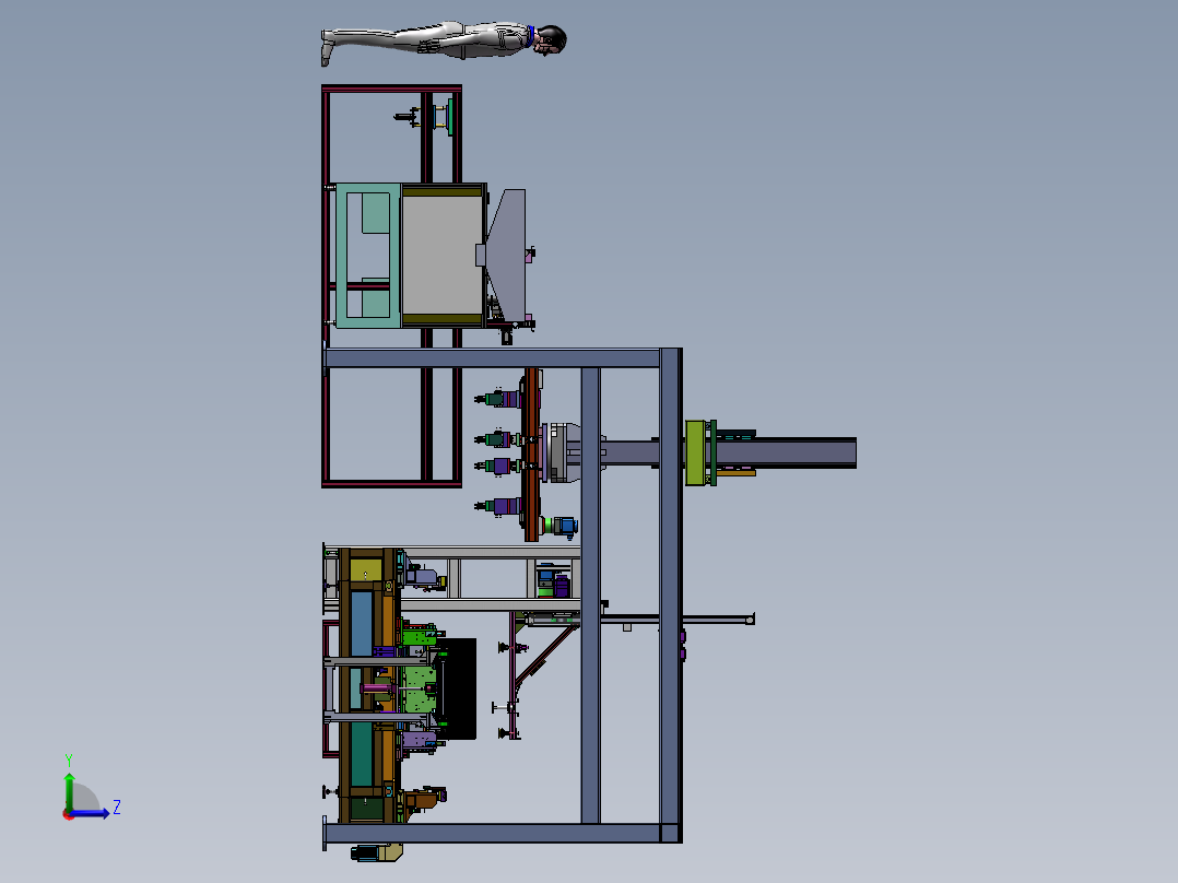 试衣镜组装设备左视图