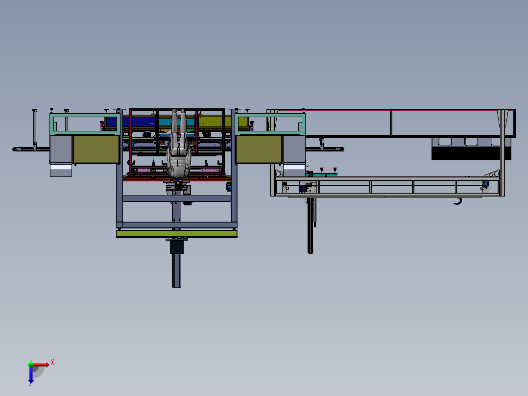 试衣镜组装设备俯视图