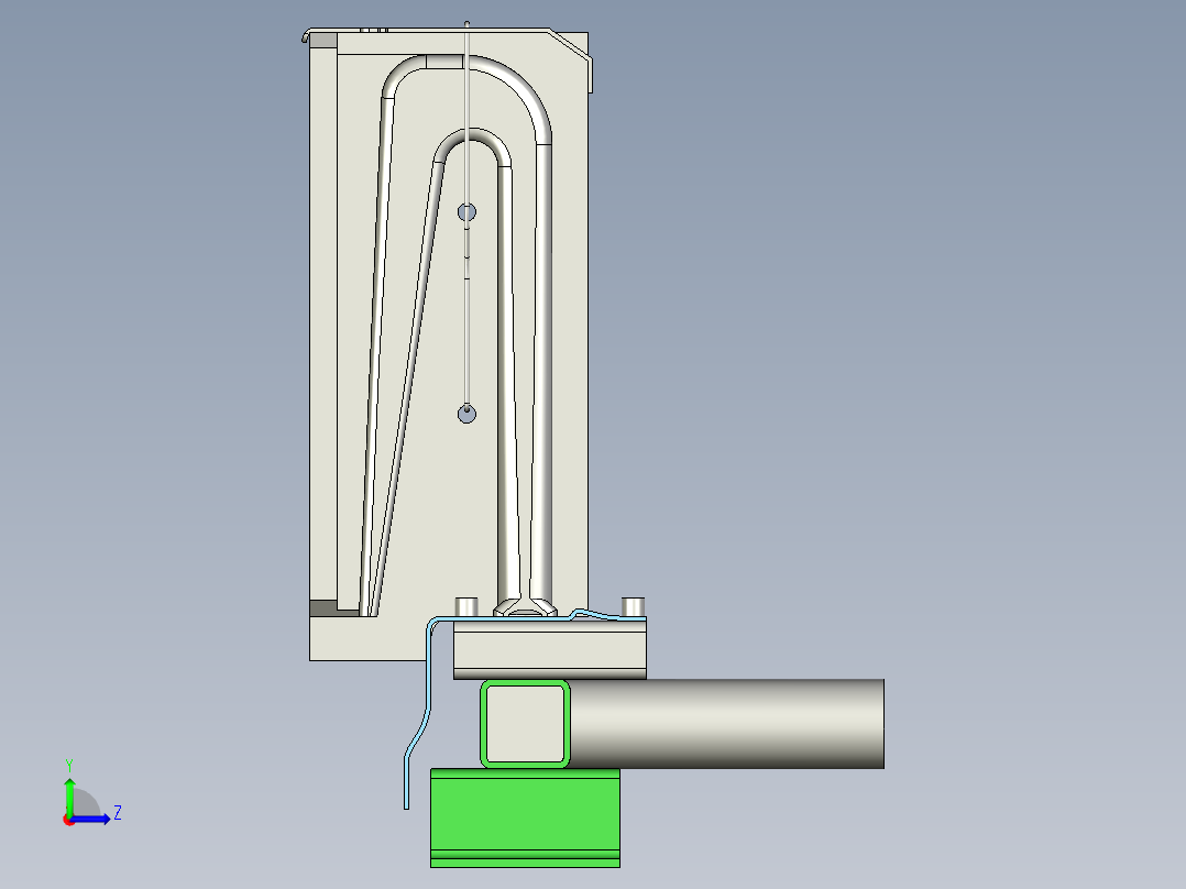 火排燃烧器左视图