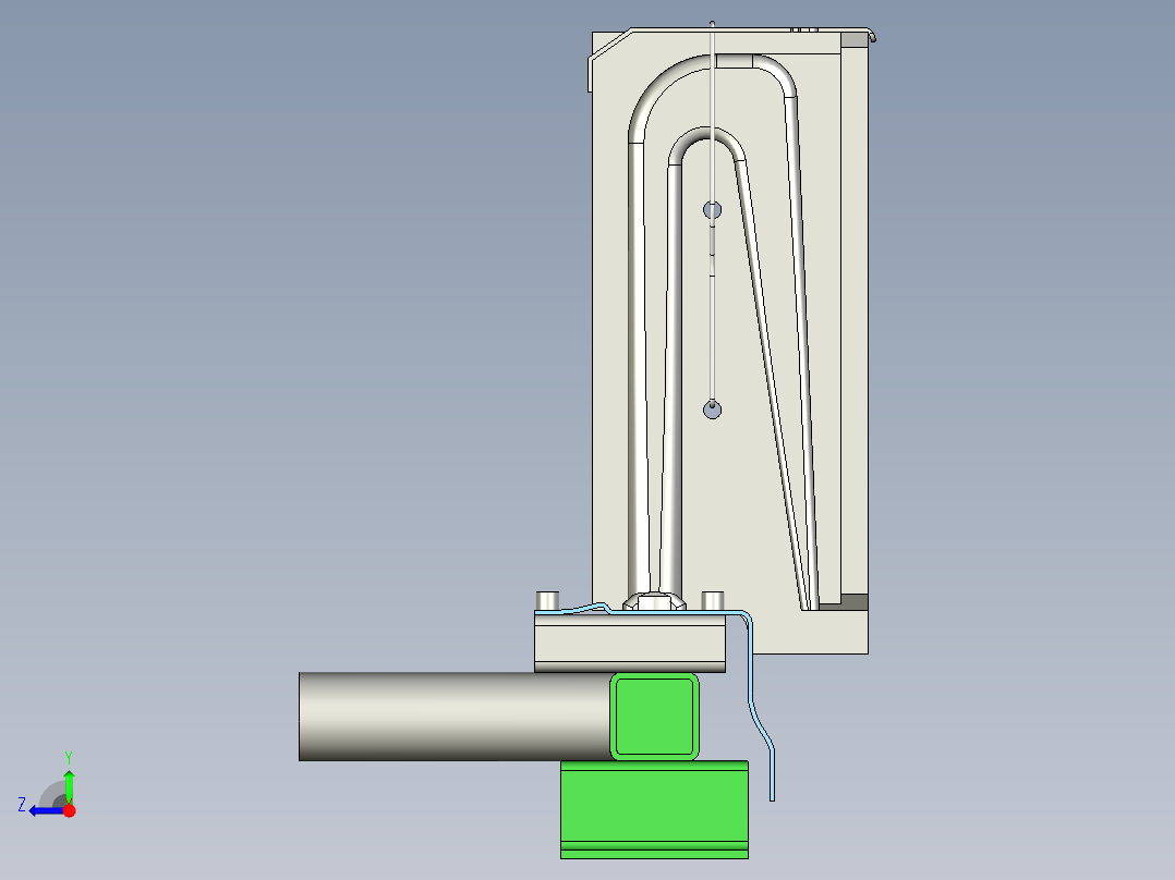 火排燃烧器右视图