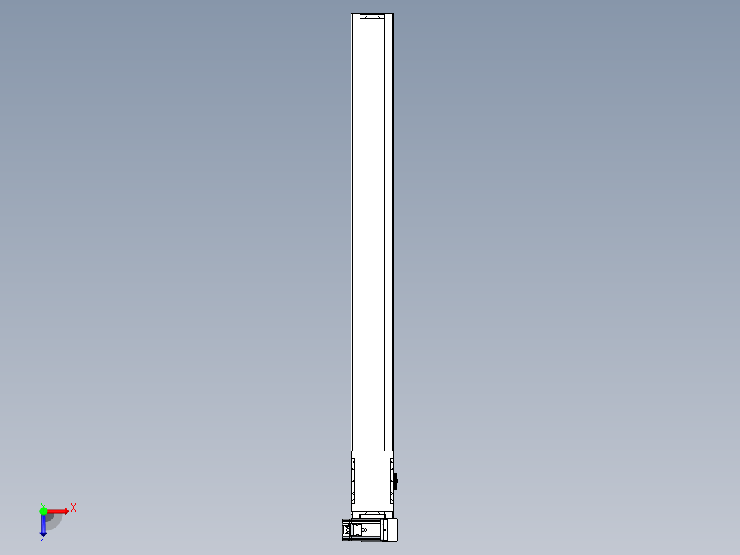 同步带全封闭直线模组TPA-HCB-120D-90-L1200-RU-C-P40-N3俯视图