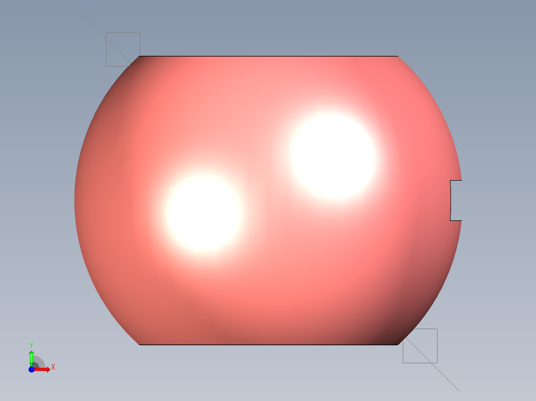 管道手动球阀-水管开关阀-手动阀门User Library-Flange C300DN100_DN100.BP前视图