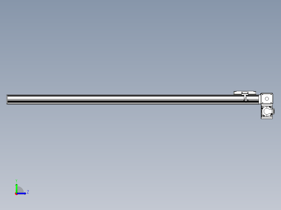 同步带全封闭直线模组TPA-HCB-105D-90-L1250-RP-Y-P20-N3左视图