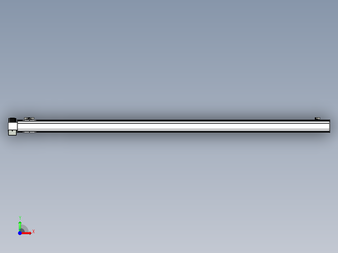 同步带滑台-半封闭B10H-L45-S2300-LD-P40-D3前视图