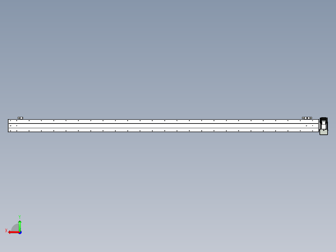 同步带滑台-半封闭B10H-L45-S2300-LD-P40-D3后视图