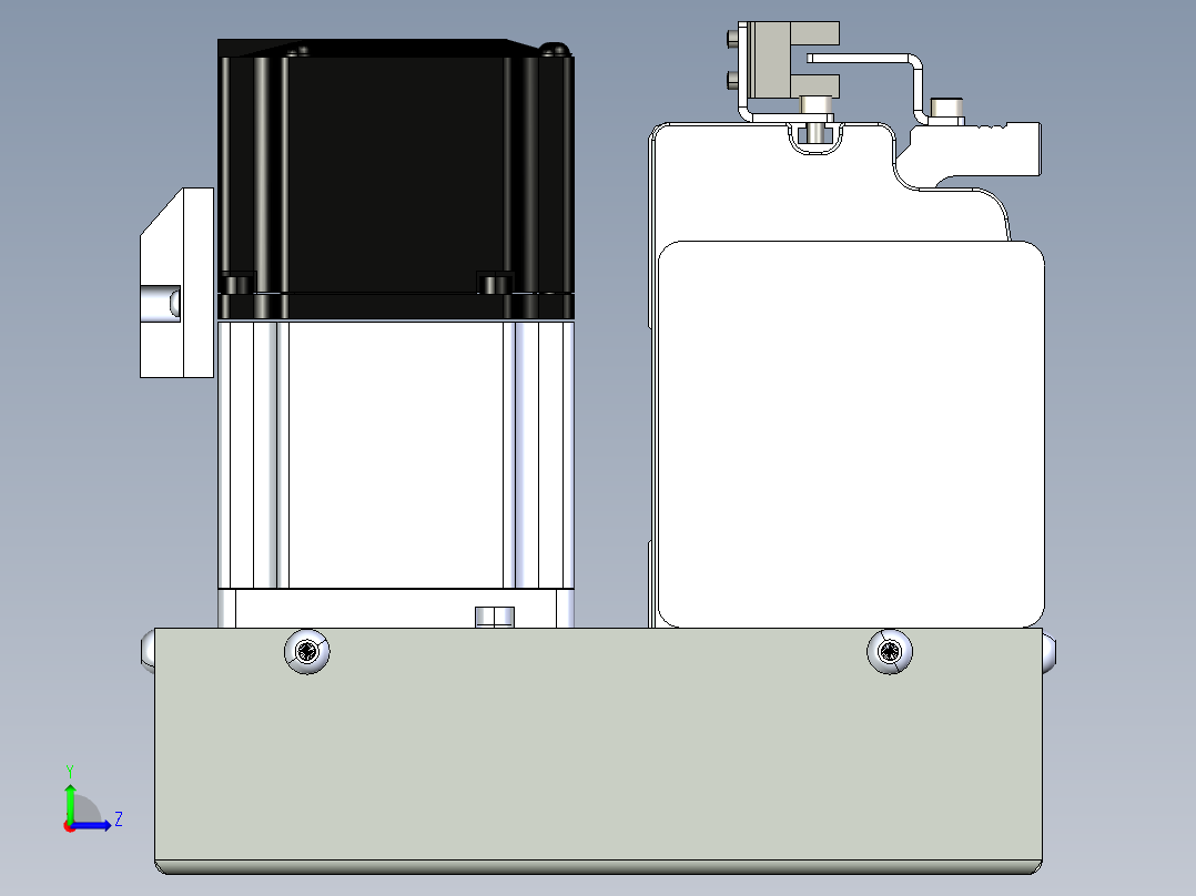 同步带滑台-半封闭B10H-L45-S2300-LD-P40-D3左视图