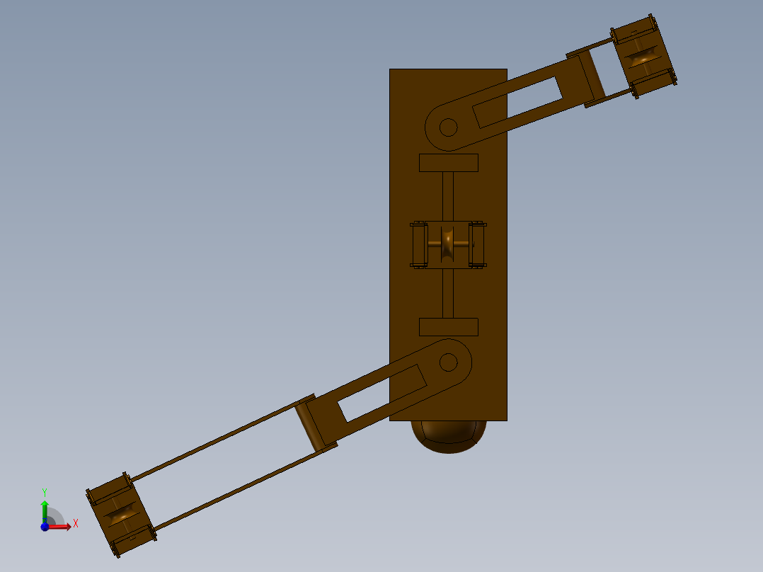 高压输电线巡检机器人机械设计资料SW+CAD+说明书前视图