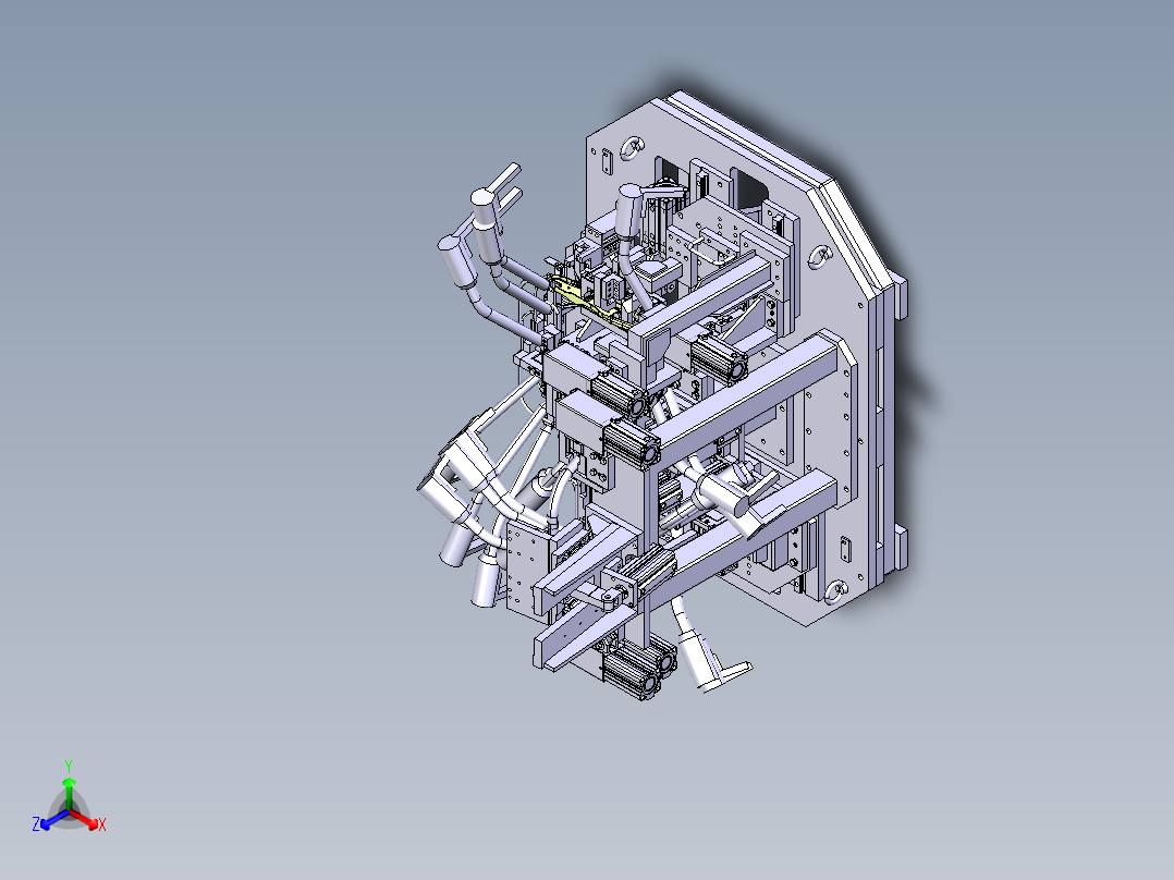 汽车行业-汽车座椅骨架焊接治具正等轴测图
