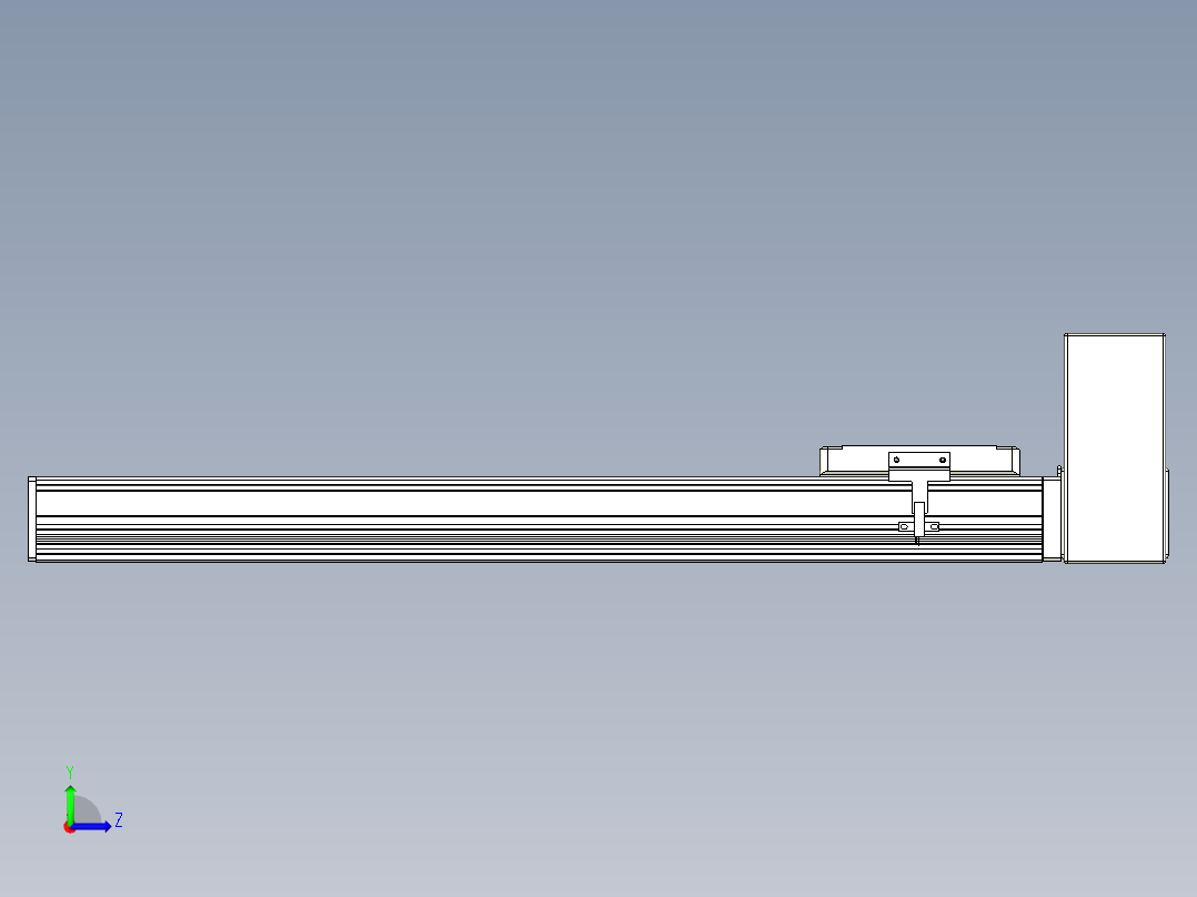 同步带全封闭直线模组TPA-HCB-105D-90-L450-LU-C-P20-N3左视图