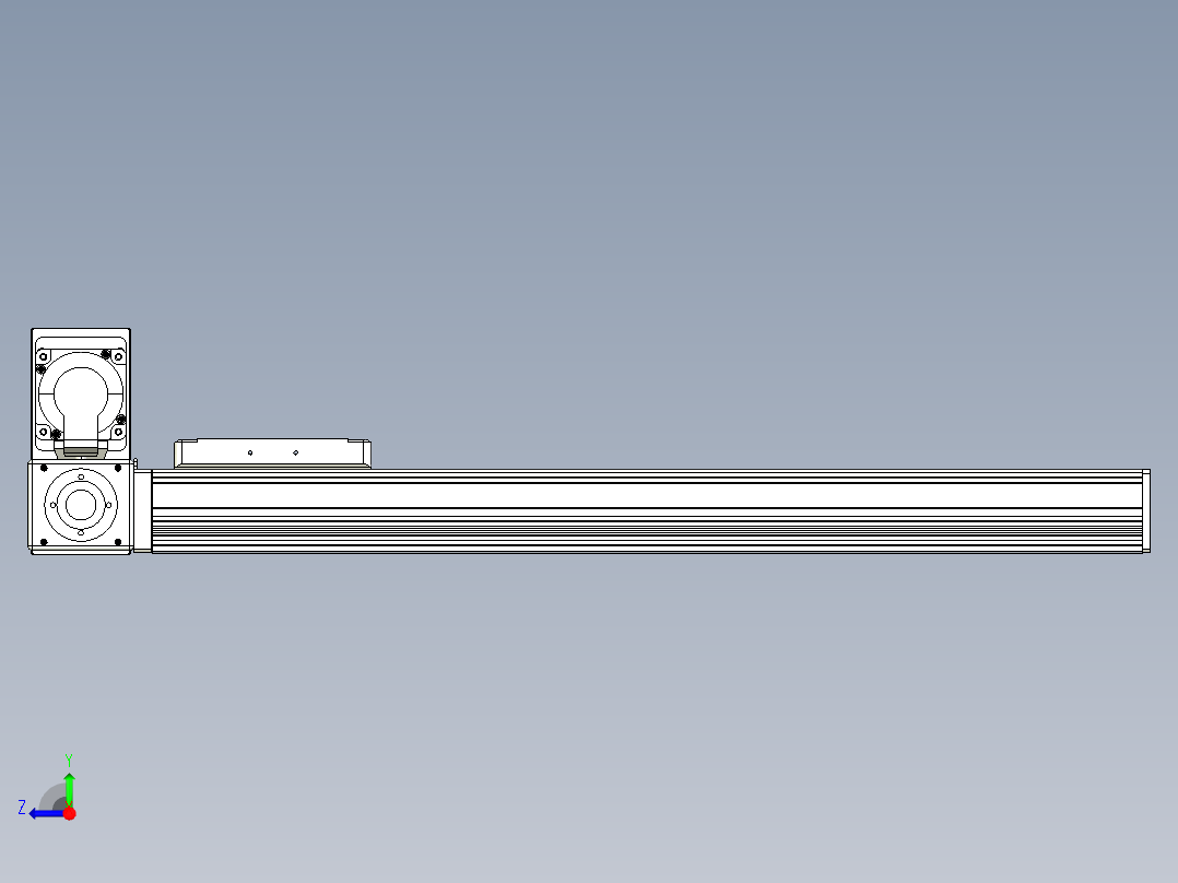 同步带全封闭直线模组TPA-HCB-105D-90-L450-LU-C-P20-N3右视图