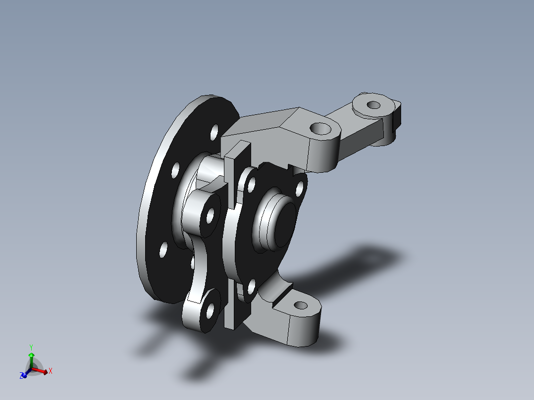 转向节SW三维主视图