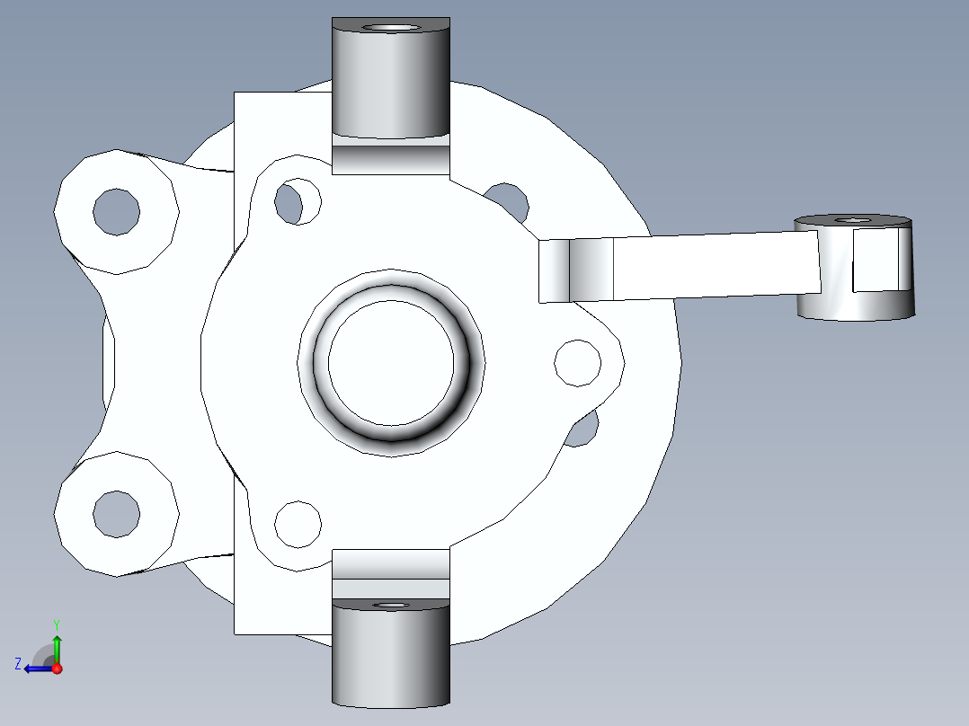 转向节SW三维右视图