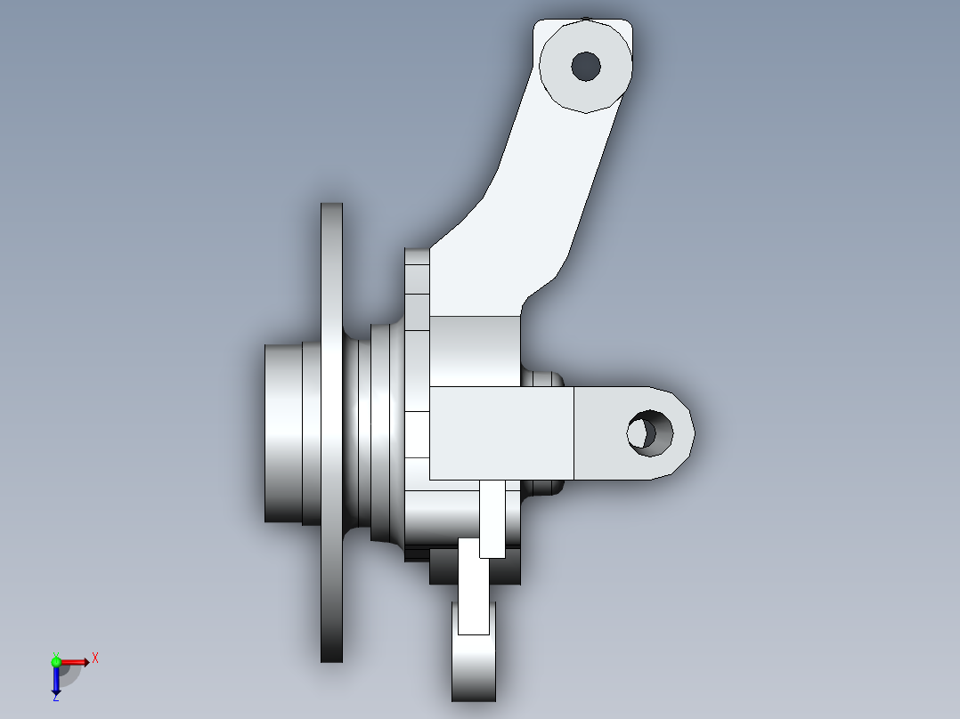 转向节SW三维俯视图