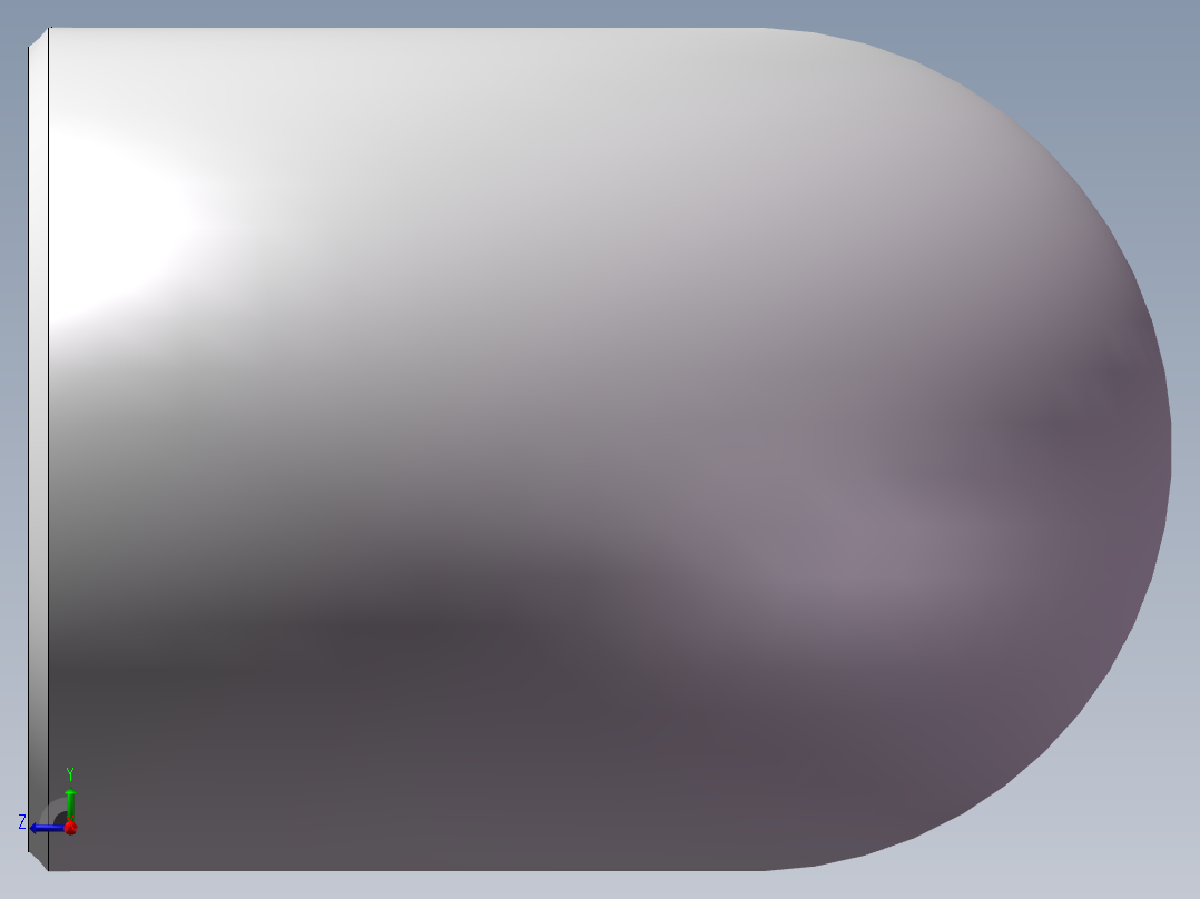 180°等径焊接弯头库右视图