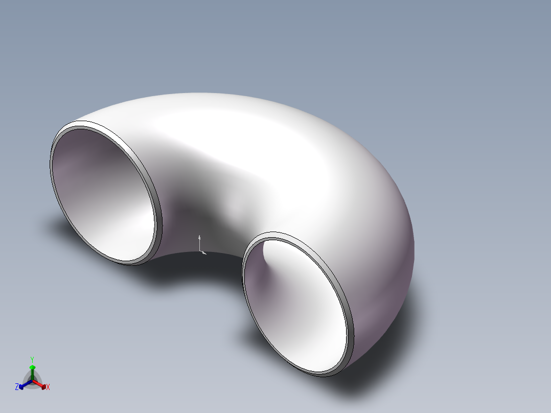 180°等径焊接弯头库正等轴测图