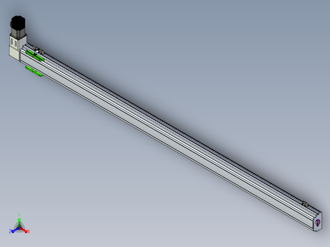 同步带滑台-半封闭B10-L90-S1900-R-P40-D3主视图