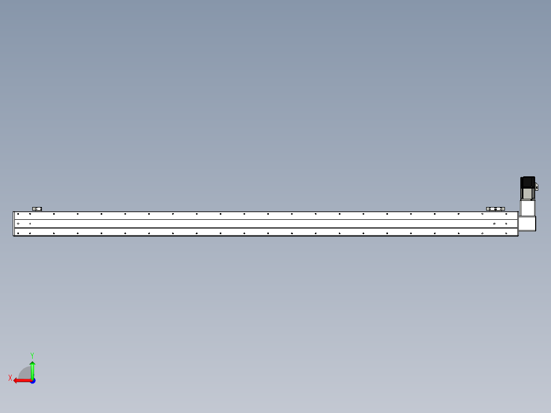 同步带滑台-半封闭B10-L90-S1900-R-P40-D3后视图