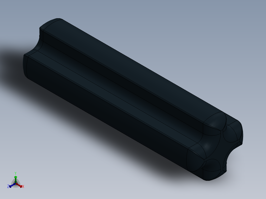 乐高机械组车桥-3704 Black Technic Axle 2.SLDPRT主视图