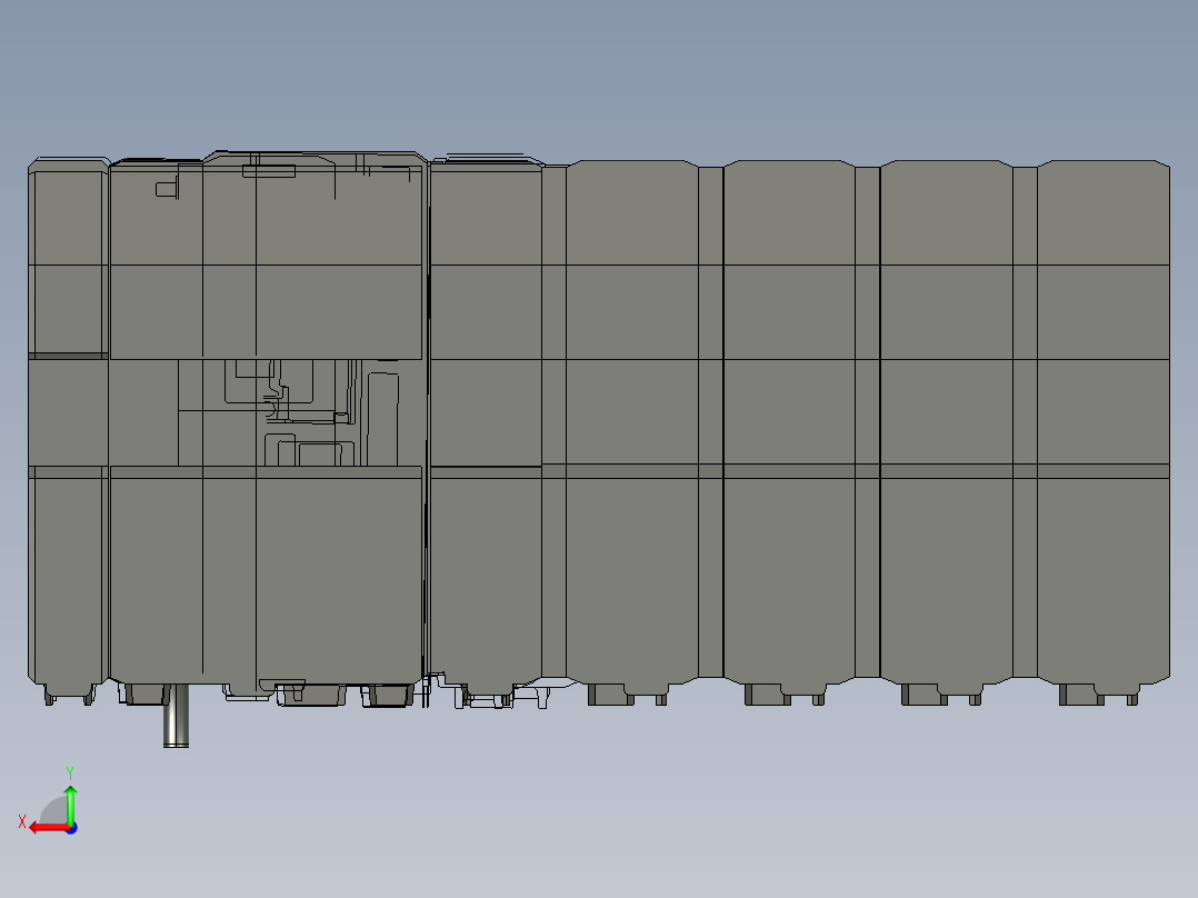 基恩士CV-5001_5501_5701+CV-E500+CA-NCL10E+CA-DC20E_4_kc图纸模型后视图