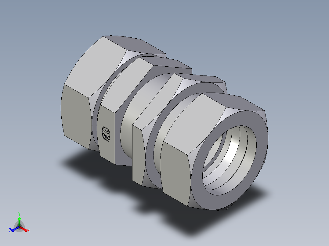 卡套式工业通用硬管接头EO_Bulkhead_union_SV42L71主视图