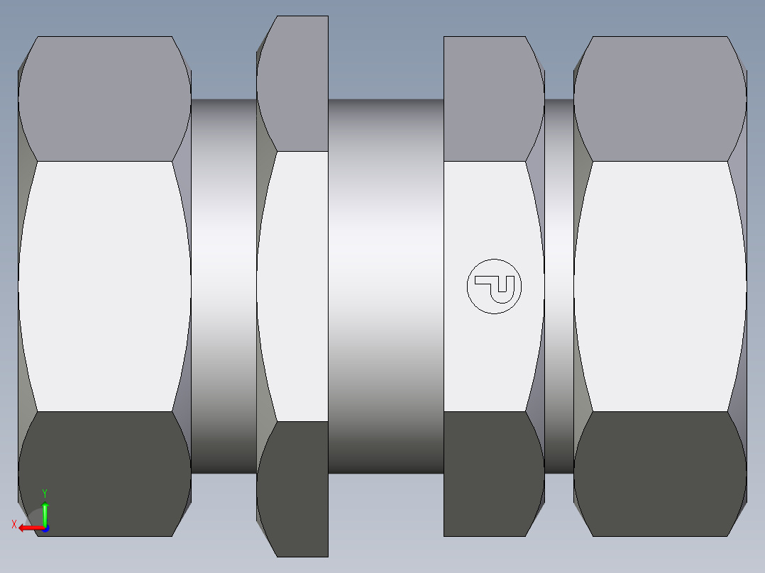 卡套式工业通用硬管接头EO_Bulkhead_union_SV42L71后视图