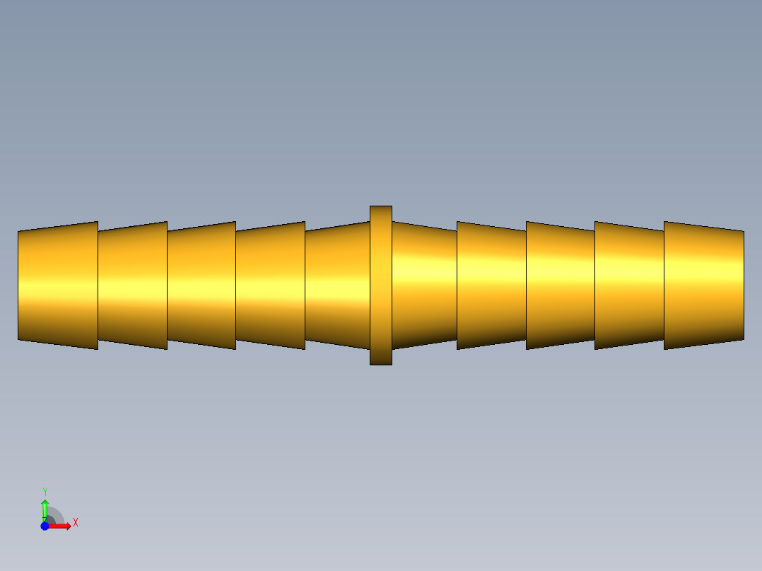 倒齿式工业管接头Hose Mender 122HBL-5前视图