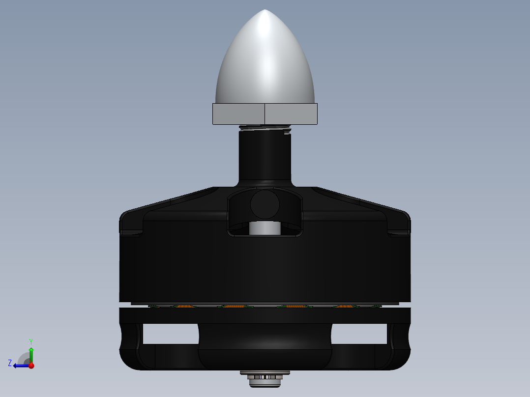 直流无刷四轴飞行器马达2204-2300kv右视图