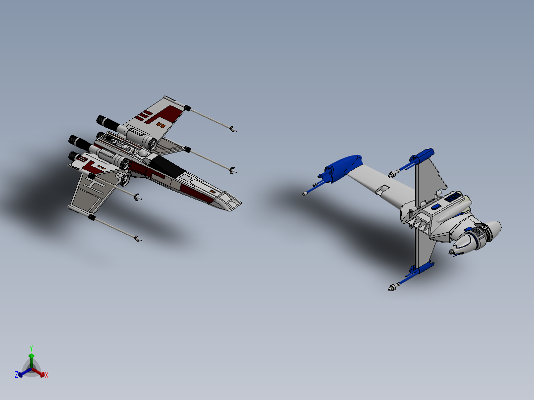 x-wing飞船主视图